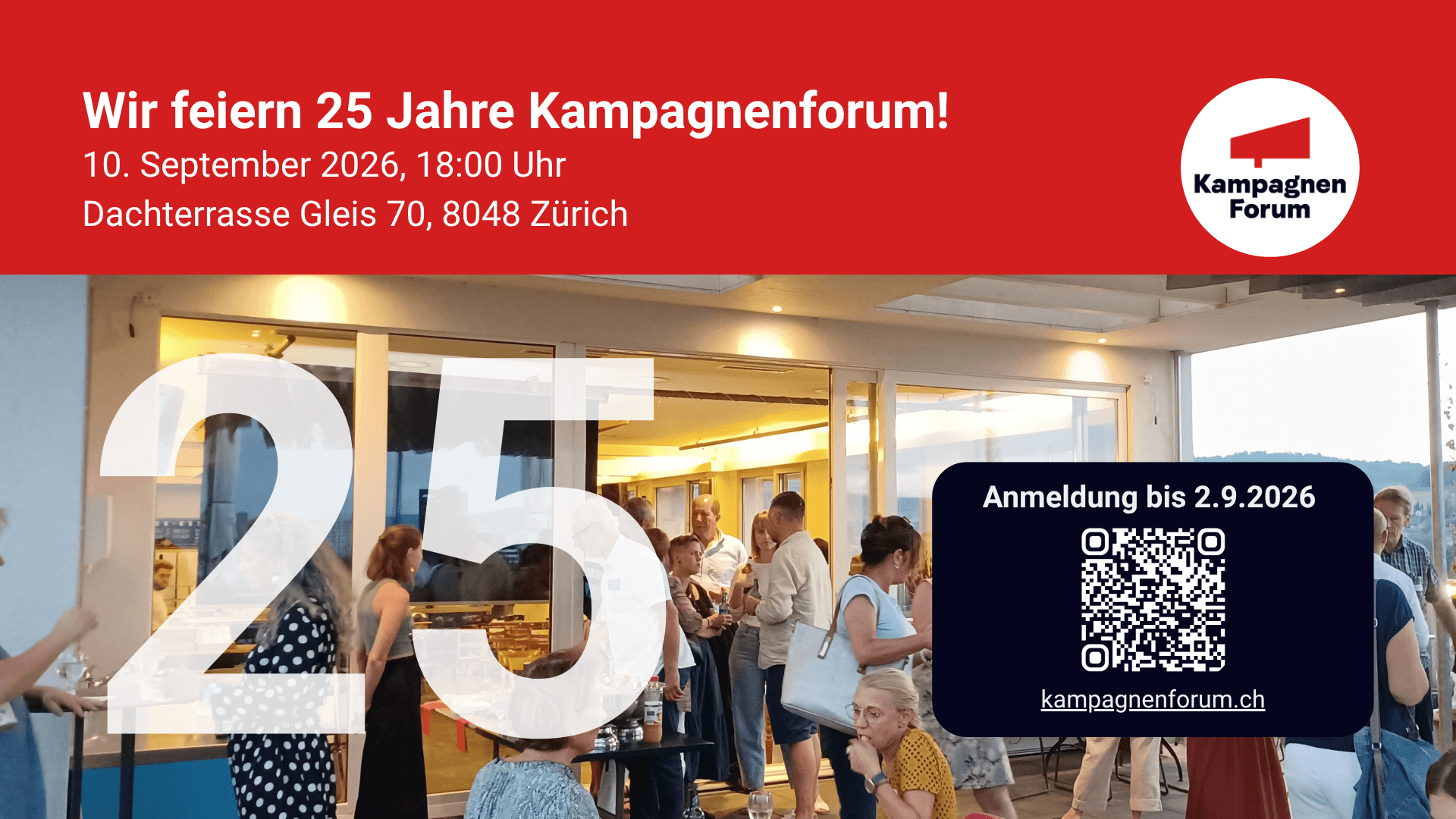 25 Jahre Kampagnenforum – Dachterrassen-Party