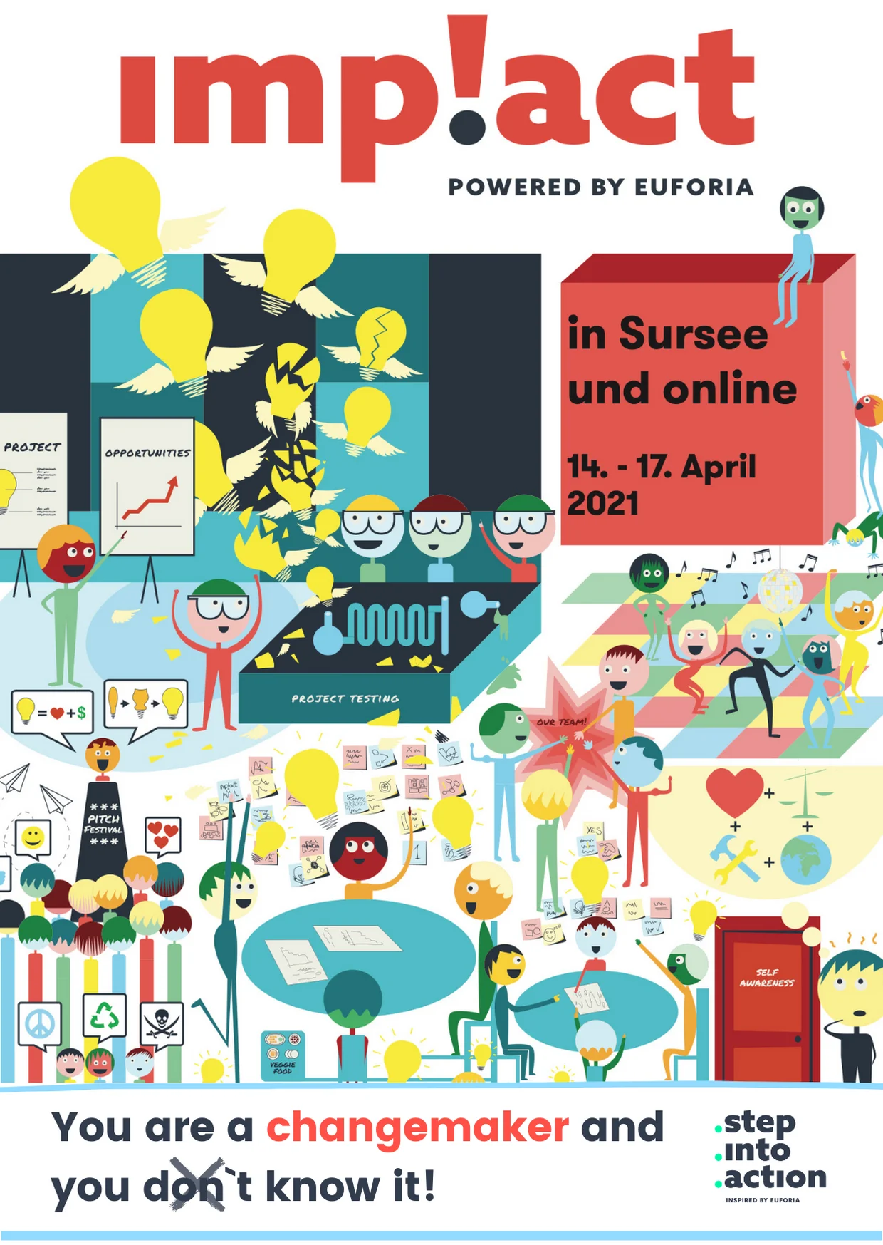 You are a changemaker and you (don't) know it - imp!act-Workshop in Sursee und online vom 14.-17. April 2021