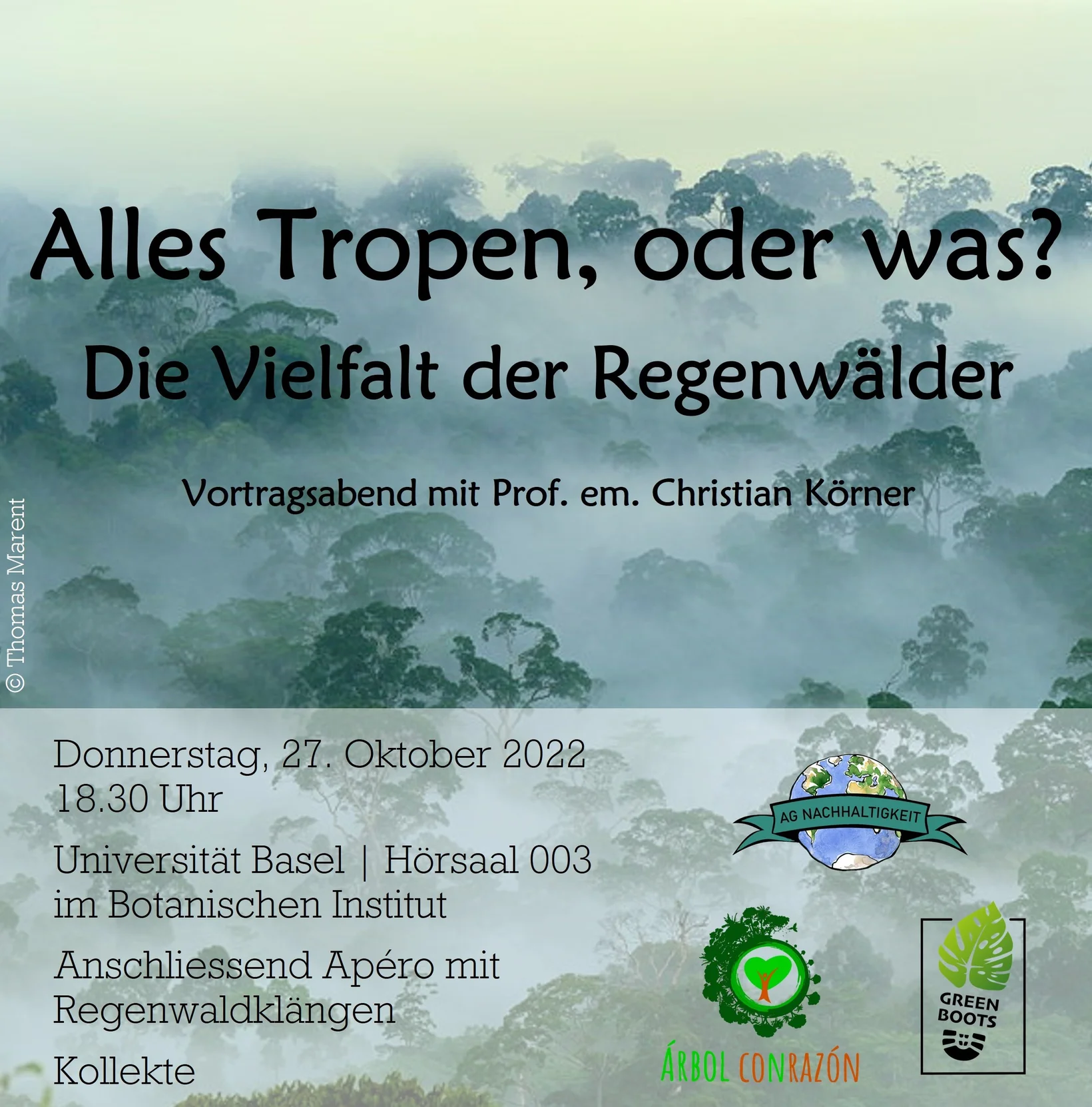 Vortragsabend mit Prof. em. Christian Körner: Alles Tropen, oder was?