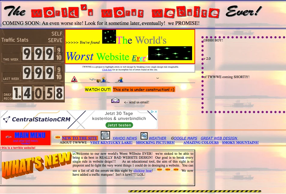 Worst Websites Ever
