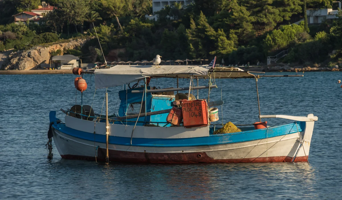 Eleftherios Aghios' Fischerboot in Chalkida, Griechenland ©Jebulon Eleftherios Aghios' Fischerboot in Chalkida, Griechenland